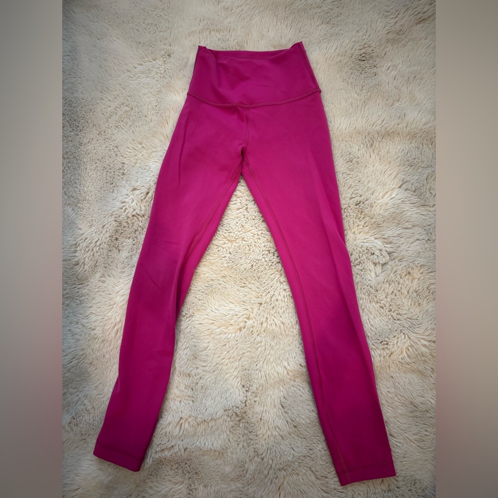 Lululemon 25” wunder under magenta leggings